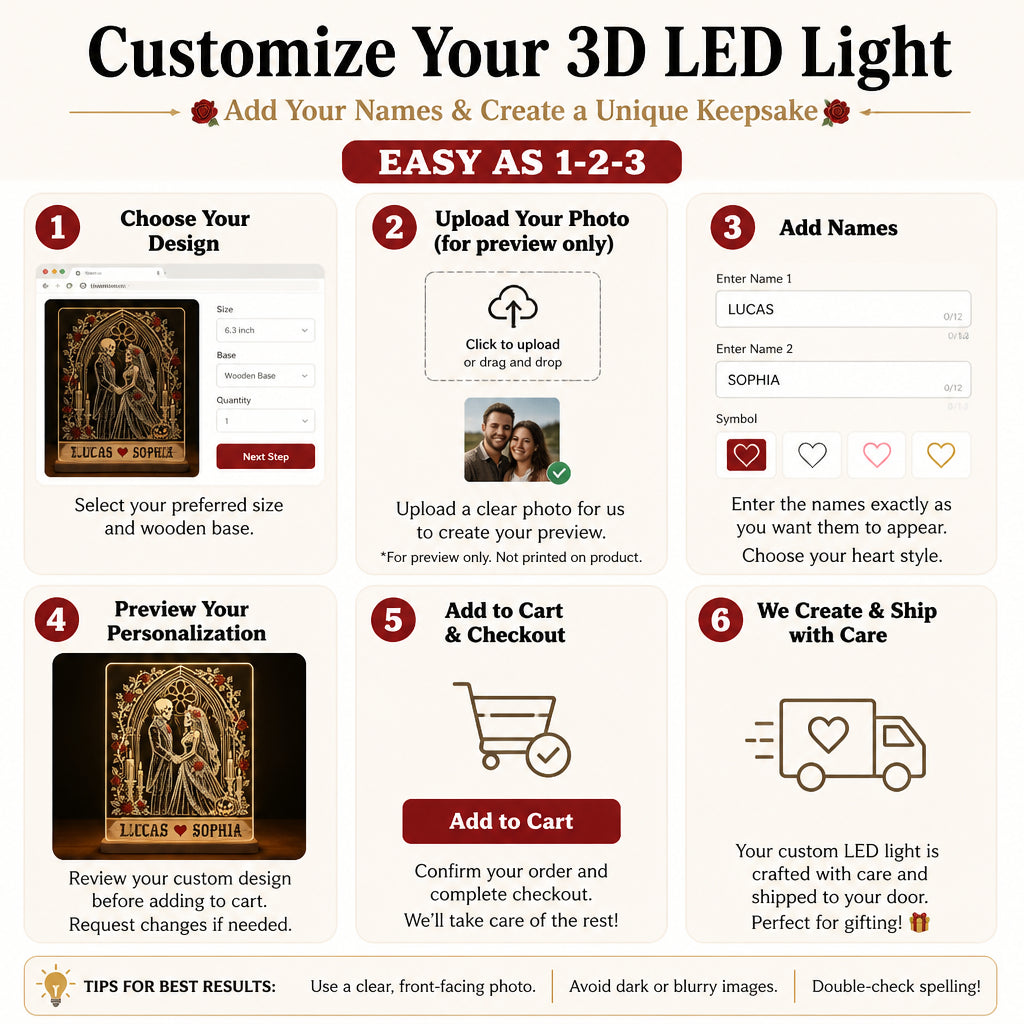 Gothic Skeleton Lovers Night Light – Personalized Names - Personalized 3D LED Light Wooden Base a30e01bf-9324-42ea-be04-cee71493cace.jpg