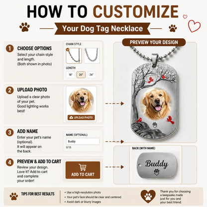 Pet Memorial Dog Tag Necklace – I Will Carry You With Me (Photo + Name & Years) - Personalized Dogtag Necklace a3155d6f-bf2c-43dc-9062-eeaf02fec9e3.jpg