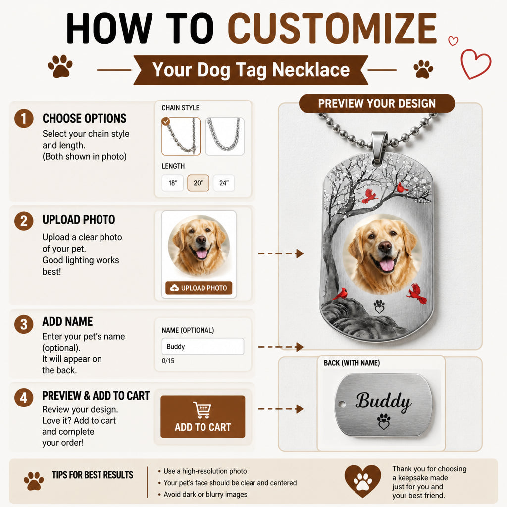 Pet Memorial Dog Tag Necklace – I Will Carry You With Me (Photo + Name & Years) - Personalized Dogtag Necklace a3155d6f-bf2c-43dc-9062-eeaf02fec9e3.jpg