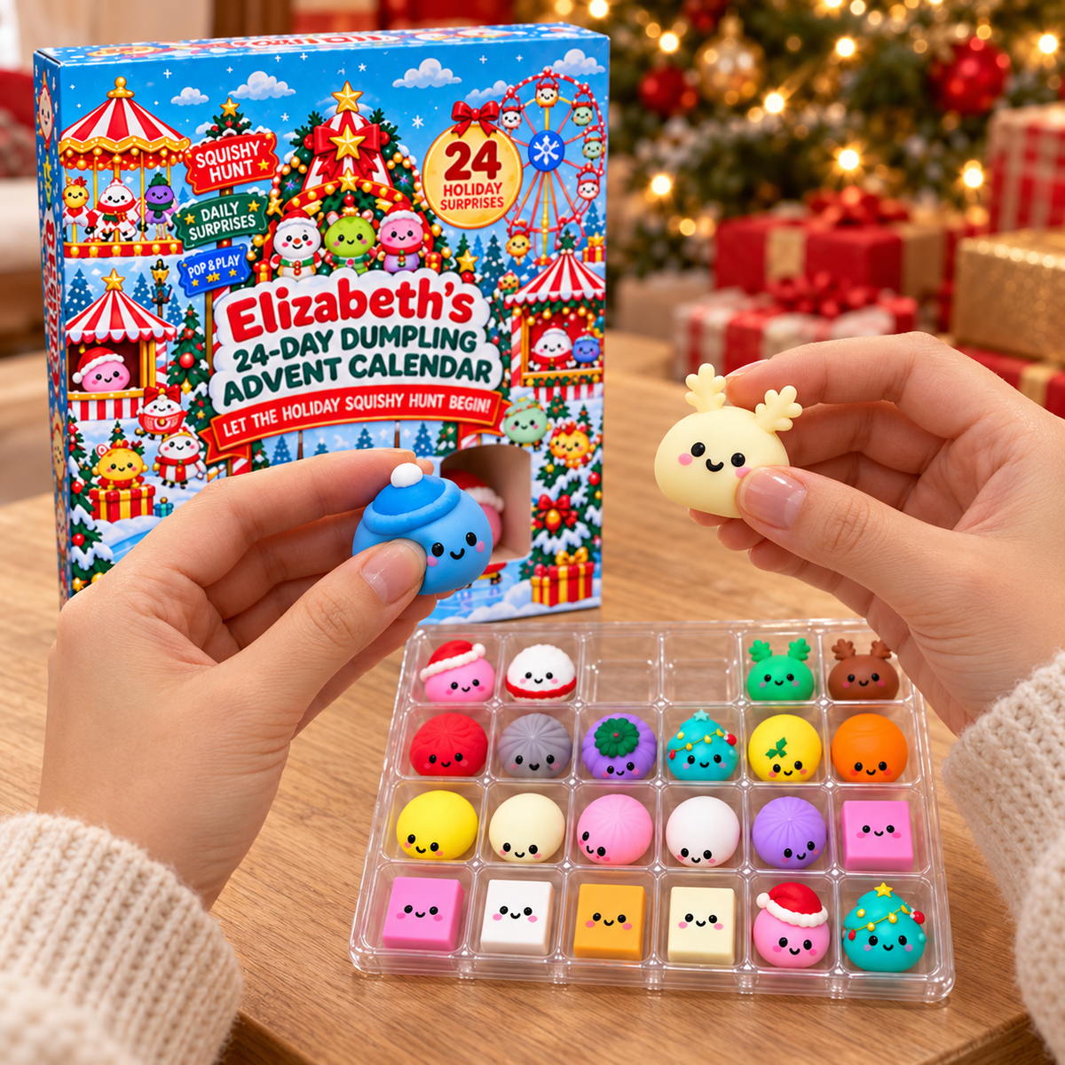 Personalized Name Dumpling Squishy Advent Calendar, 24 Days Squishy Hunt Countdown, Squishy Fidget Toys, Kids Christmas Gift a321cc09-498b-48b1-8dc4-6ca5f4e9c046-74c52ff1-70cd-4b6c-bbc5-552869730ae9.png