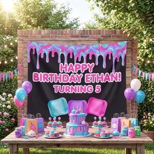 Kawaii Birthday Party Backdrop, Custom Name Tapestry, Colorful Dumpling Plush Decor, Sweet Treats Banner, Cute Food Dessert Wall Hanging a322df25-2ef0-41db-8630-abdea6ac66e6-7.jpg