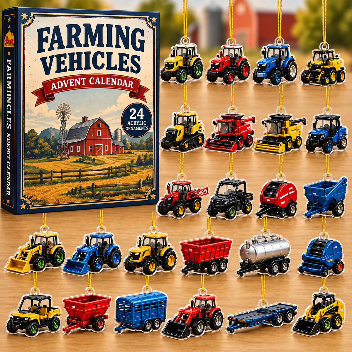 Farming Vehicles World Advent Calendar 2026 - 24-Day Festive Countdown, Acrylic Charms Blind Box a3283938-f230-4a44-a171-0a908fd371af-2.png