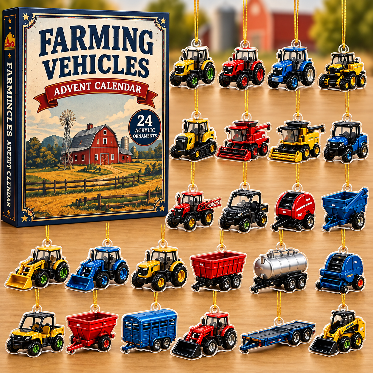 Farming Vehicles World Advent Calendar 2026 - 24-Day Festive Countdown, Acrylic Charms Blind Box a3283938-f230-4a44-a171-0a908fd371af-2.png
