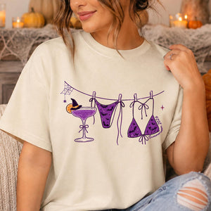 Retro Preppy Summerween Bikini Shirt, Summer Halloween T-Shirt, Halloween Funny Halloween Bikini Tee, Halloween Shirt a33c94b7-b7d7-4714-b77d-e786e7115a8e-2.jpg