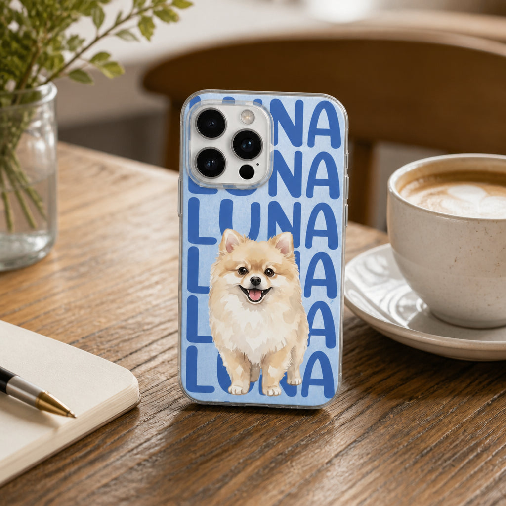 Custom Pet Portrait Name Phone Case - Personalized Phonecase a355162b-c3a3-4730-8e48-2c48434653af.jpg