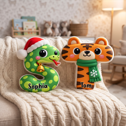 Christmas Animals Letter Custom Shaped Pillow - Personalized Gifts for Kids a357709a-92fc-457d-ae5e-a8ad962f3a8b-4-1-.png
