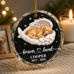 Forever Loved Pet Memorial Crystal Ornament - Personalized Crystal Ornament a35a9af6-d8c6-4bc2-87c9-362b2cdc41b2.jpg