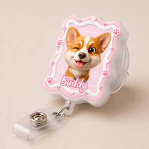 Custom Pet Photo Chibi Badge Reel – Name on Bone Label - Personalized Custom Shape Badge Reel a37d4b68-ff9a-47d7-9cfb-4d4f5c55dd16.jpg