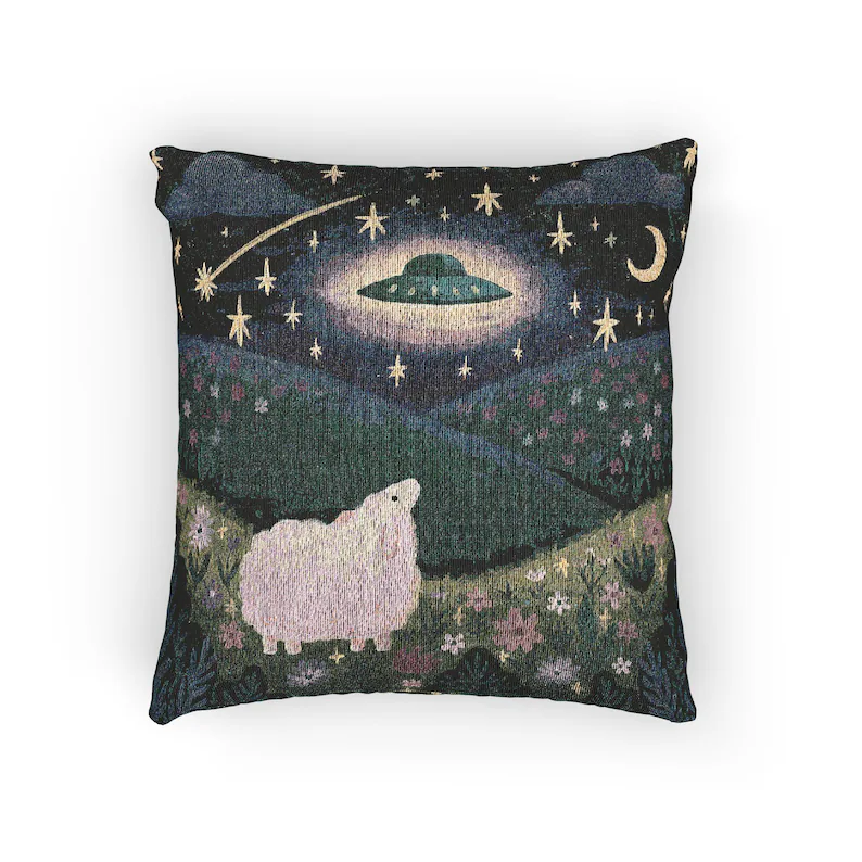 UFO Sheep Woven Throw Pillow, Alien Abduction Tapestry Cushion, Whimsical Celestial Home Decor, Sci-Fi Gift a37d6f5a-c751-40eb-a8a9-71619afbeb7b-lo1_converted.png
