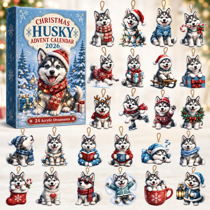 Christmas Husky Advent Calendar 2026 - 24-Day Festive Countdown, Acrylic Charms Blind Box - Gift For Husky Lovers a37e6ab9-fcbb-4d2a-88d8-9fd5718d7f85-christmas-husky-box-charms.png