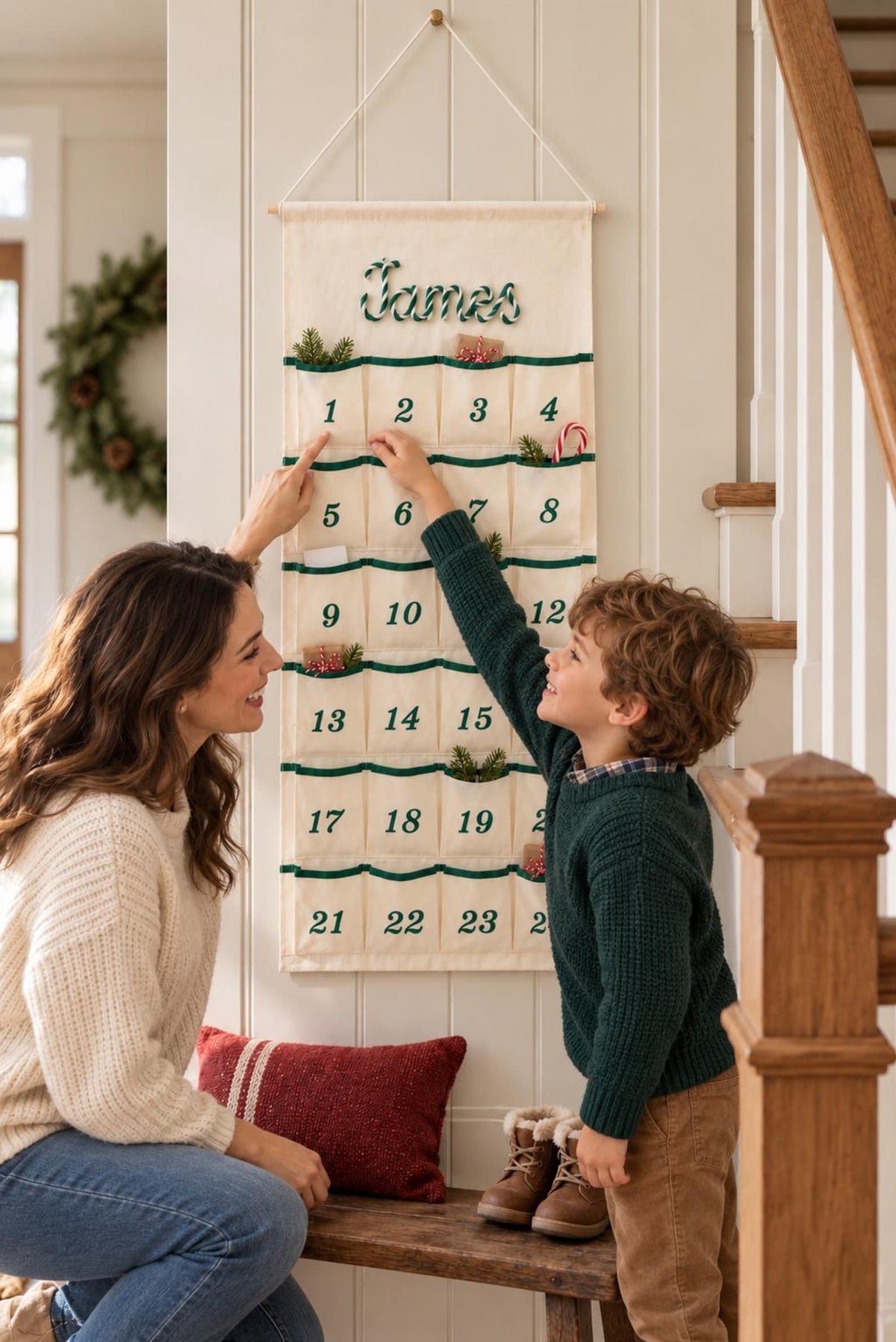 Personalized Advent Calendar for Kids, 24 Pocket Christmas Countdown Calendar, Fillable Fabric Wall Hanging, Custom Name Christmas Decor a3884d7f-b8ff-4a6e-a320-88c5d1caf529-il_1588xN.8608514893_7ac2.jpg