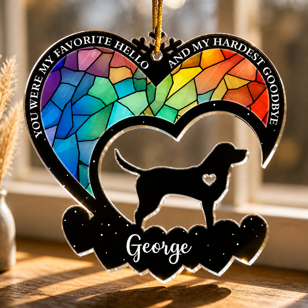 Rainbow Bridge Memorial Suncatcher – Dog Silhouette with Name - Personalized Suncatcher Ornament a3b8b083-8765-4709-a712-b5ccbb607bfe.jpg