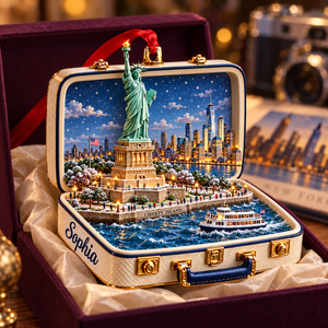 Personalized 3D Statue of Liberty Suitcase Christmas Ornament – New York USA Travel Souvenir & Gift for New York Lovers a3be3940-6c7c-4cd0-93fd-1c9d8d595757-Sophia-s-Liberty-Island-suitcase-ornament-2.png