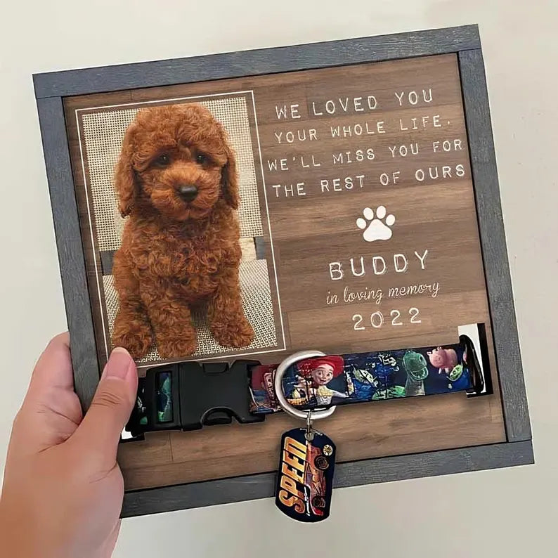 Personalized Pet Memorial Sign: Collar Frame, Photo Upload, Wood a3c22e6a-a04b-4c74-acc7-f03d62d5bbda-rehyyju-1-.webp