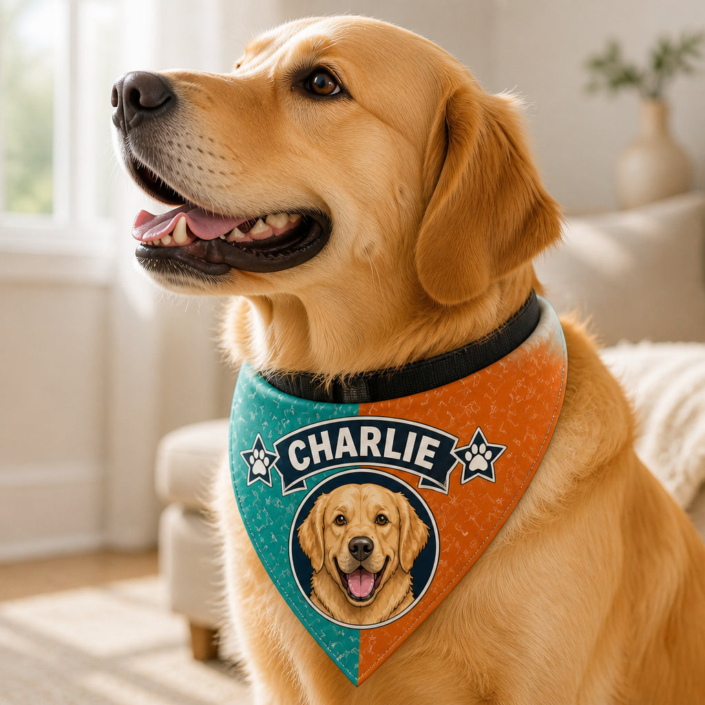 Custom Dog Bandana with Illustrated Pet Portrait and Name - Personalized Pet Bandana Collar With Adjustable Buckle a3c8a519-d391-46e2-9136-4c9e98a8d442.jpg