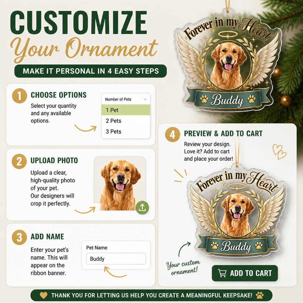 Forever in My Heart Pet Photo Memorial Acrylic Ornament (Custom Photo + Name) - Personalized Transparent Acrylic Ornament a3cae887-0d72-4327-a35e-8ceaede1d502.jpg