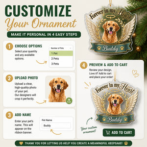 Forever in My Heart Pet Photo Memorial Acrylic Ornament (Custom Photo + Name) - Personalized Transparent Acrylic Ornament a3cae887-0d72-4327-a35e-8ceaede1d502.jpg