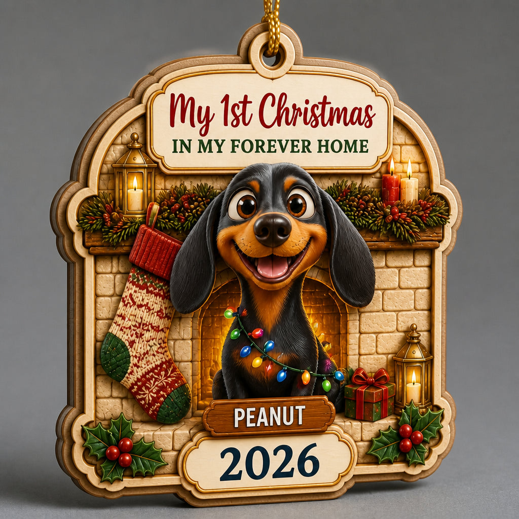 My 1st Christmas In My Forever Home – Custom Pet Photo 3-Layer Wood Ornament - Personalized 3-Layered Wood Ornament a3cdc7aa-afa3-46ec-9c1e-d3188517439f.jpg