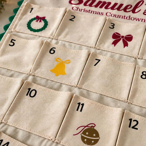 Personalized Fabric Advent Calendar, Custom Name Christmas Countdown, Reusable Wall Hanging a3d2ed27-b02e-4594-a896-1e38a778b462-il_1588xN.8602236549_hs68.jpg