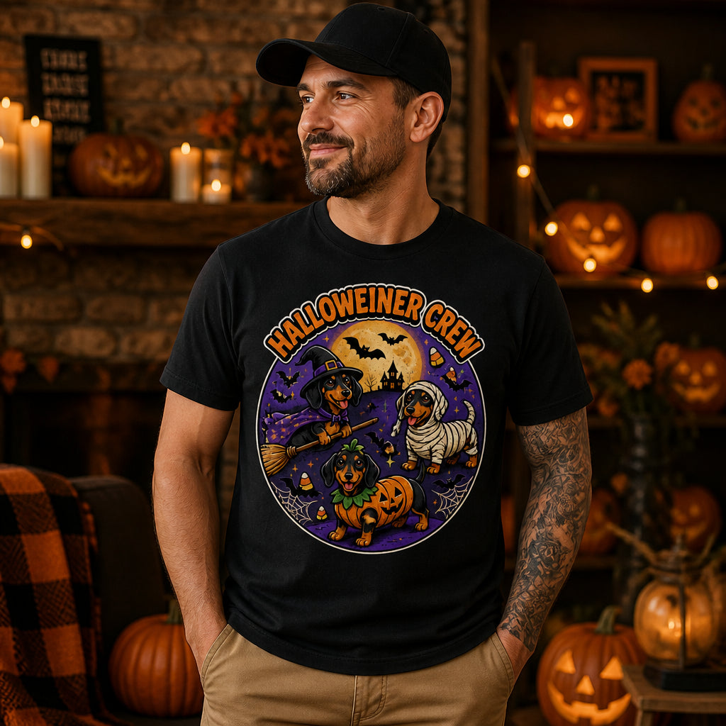 Halloweiner Crew Dachshund Tee - T-shirt a3dafa78-4d78-421d-a7c3-1bdb966ff881.jpg