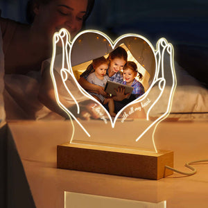 Personalized Photo Acrylic LED Light Gift for Mom from Daughter Son, Mother's Day