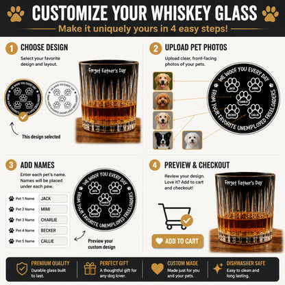 Forget Father's Day Whiskey Glass – Dog Dad Gift – Custom Pet Names - Personalized Whiskey Glass a40ed53f-65f2-4722-8a86-d6d52752d5d1.jpg