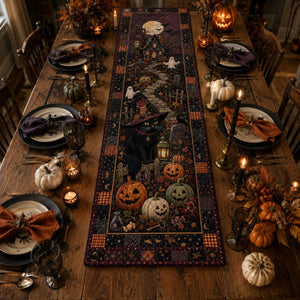 Quilted Halloween Black Cat Table Runner, Spooky Decor a423ce77-dd4e-4cf3-af5c-898ff48a507a-banner-2.jpg
