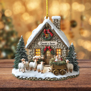 Personalized Sheep Farm 2D Flat Acrylic Ornament, Christmas Tree Decor, Gift For Farmer, Christmas Farm Home Decor a432fafa-de21-4378-9ec0-9cde2e91bef8-3.jpg