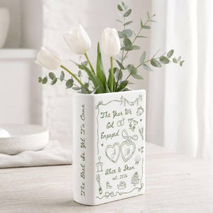 Personalized Engagement Gifts, The Year We Got Engaged Ceramic Book Vase, Custom Couple Name Wedding Gifts, Bride to Be Gift, Newlyweds Gift a4392242-6be0-4eda-94e9-effb793ed8dd-uilio-11-.jpg
