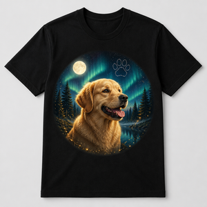 Custom Pet Under Aurora Night – Photo-to-Fantasy Tee - Personalized T-shirt a439ad50-fc99-4044-ac48-132ce4aac75b.png