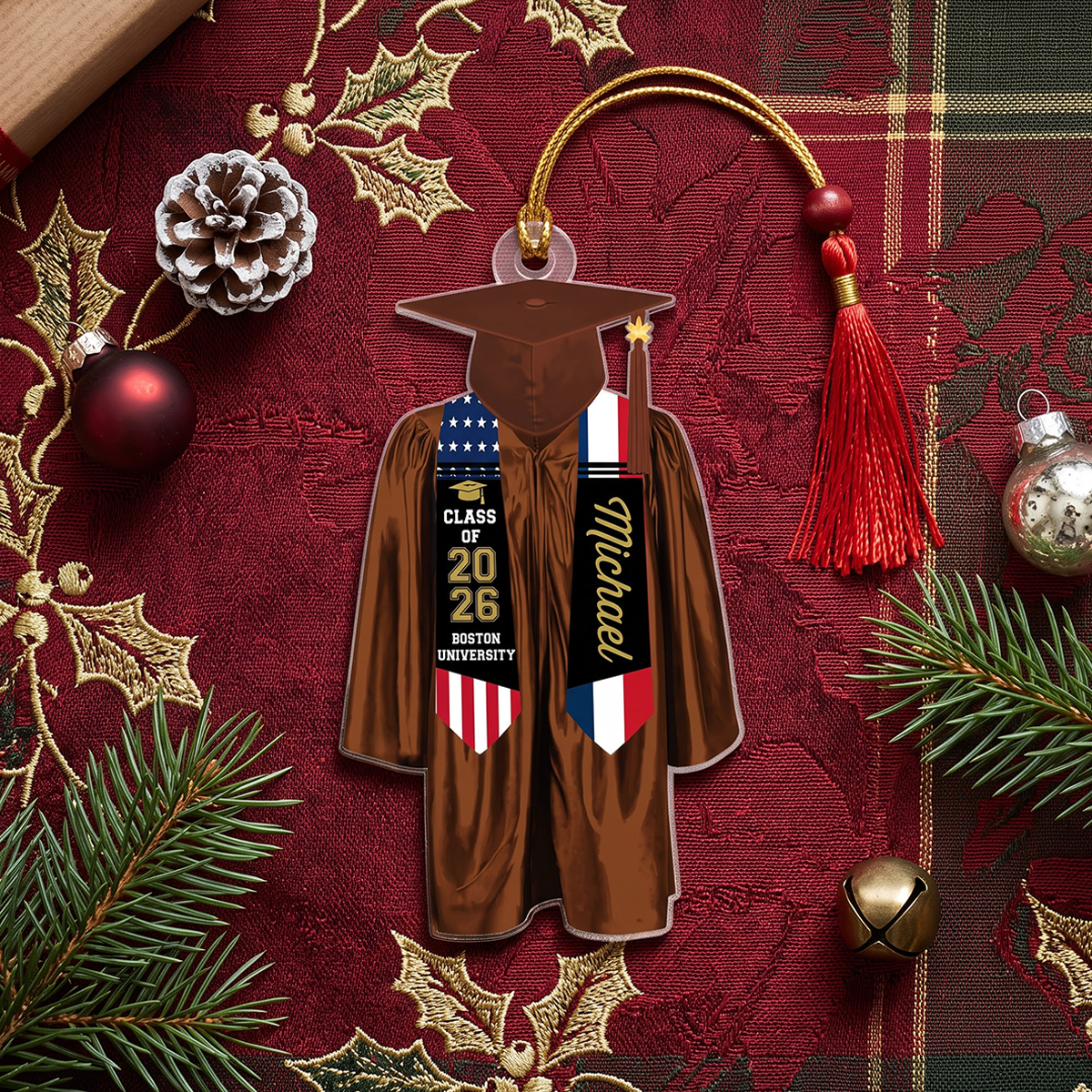 Custom Flags Class of 2026 Stoles Sash Graduation Ornament - Personalized Acrylic Ornament a44a2fa8-59f5-4a8d-b870-fbb74bec3425-MOCKUP-2.png