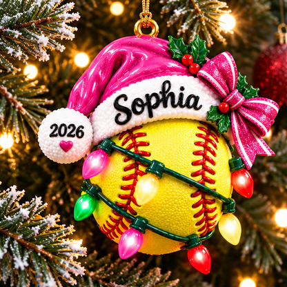 Personalized Softball Christmas Ornament – Custom Name & Year 3D Relief Acrylic Ornament, Pink Santa Hat Softball Gift, Softball Player Christmas Gift 2026 a4583134-4212-49a0-a1d1-e1bd6a42e9e7-sophia_softball_01_christmas_tree_1200x1200.png