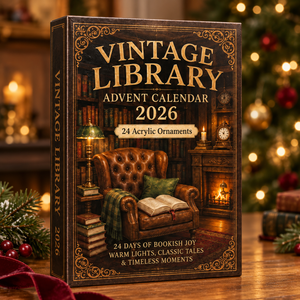 Vintage Library Advent Calendar 2026 - 24-Day Festive Countdown, Acrylic Charms Blind Box - Gift For Reading Lovers a470d044-c0b7-49b2-9262-6e21e8c1d029-library-box.png