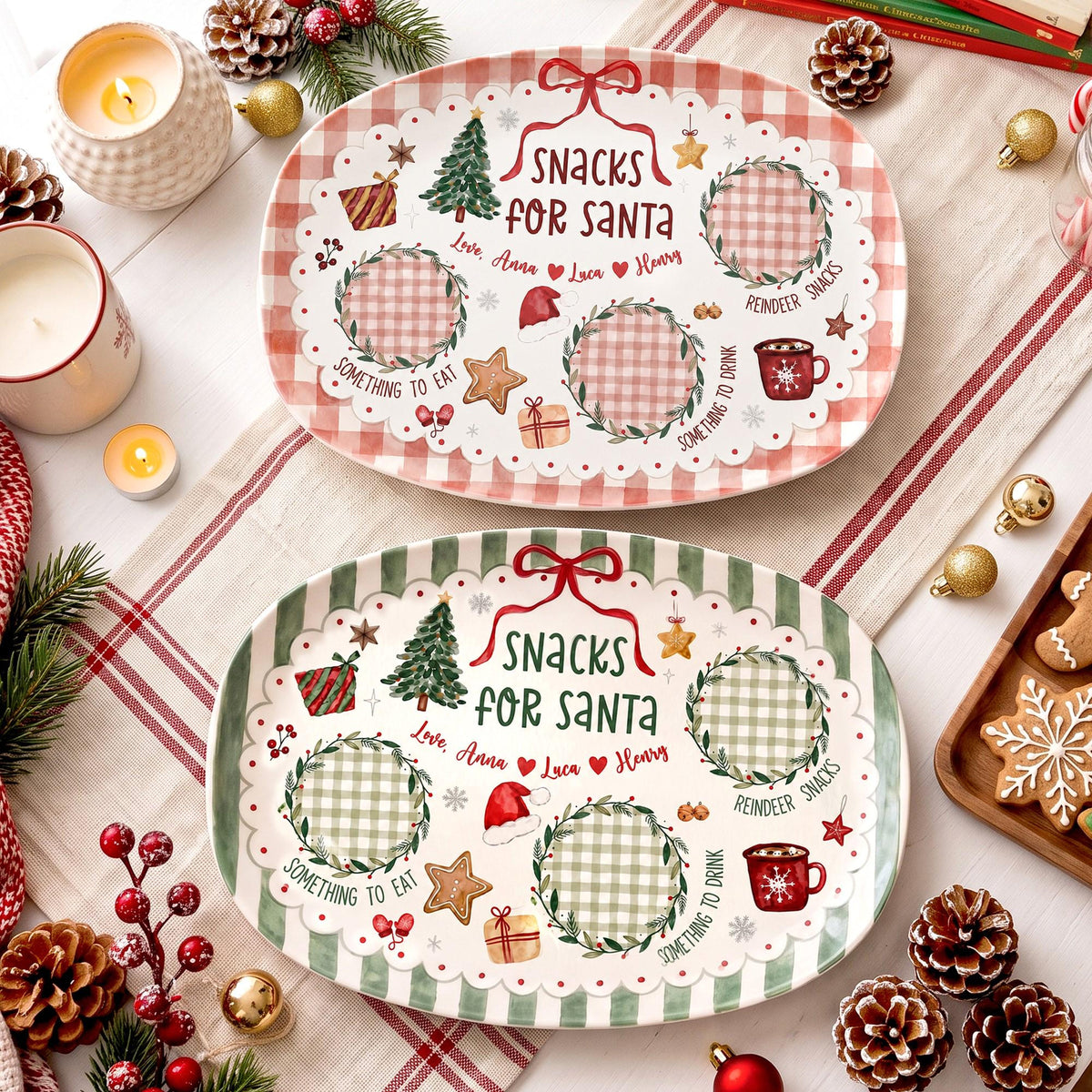 Custom Name Santa Cookie Plate, Cookies for Santa Platter, Personalized Holiday Christmas Plate for Family, Christmas Gift a49d2683-fba4-458a-89fa-4c038e426232-1.jpg