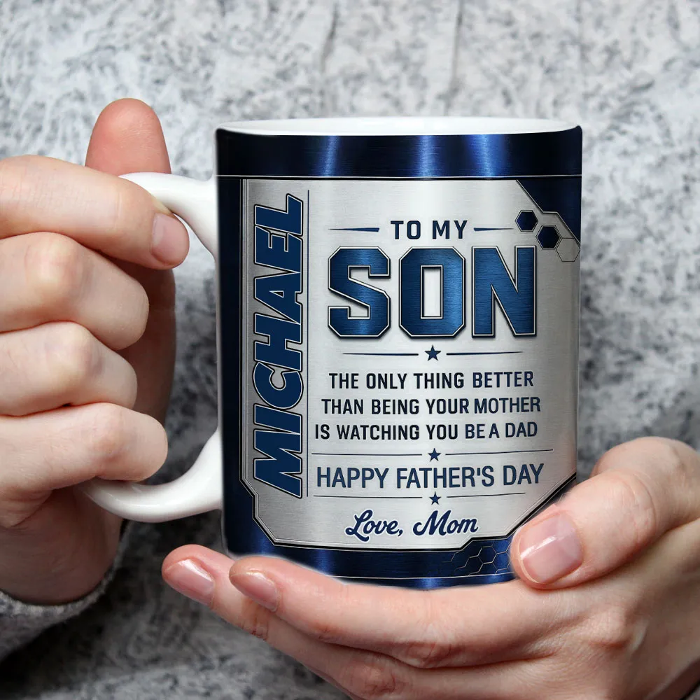 Watching You Being A Dad - Personalized Custom 3D Inflated Effect Mug