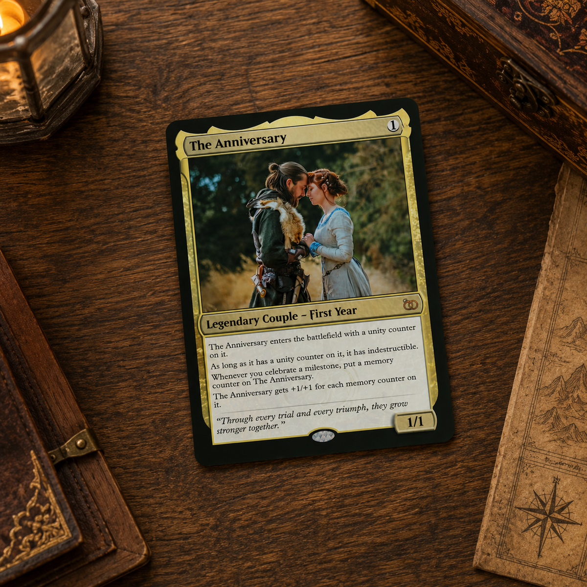Custom MTG Style Trading Card: Personalized Anniversary, Wedding, Pet, Fathers Day, Mothers Day, Birthday, Gift.