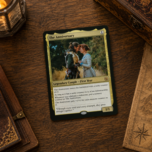 Custom MTG Style Trading Card: Personalized Anniversary, Wedding, Pet, Fathers Day, Mothers Day, Birthday, Gift.
