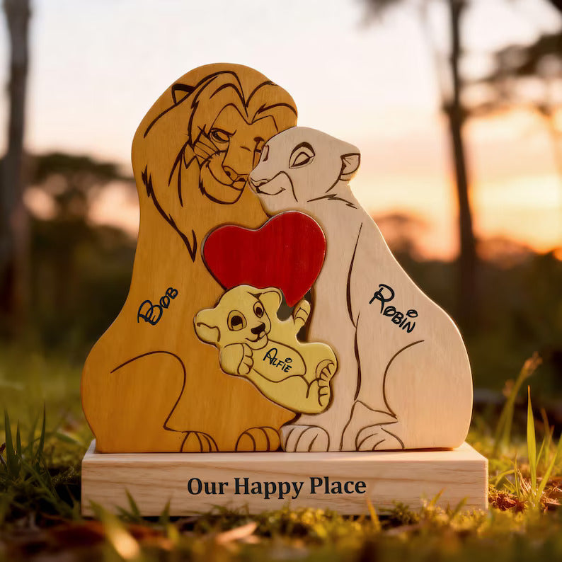 Personalized Wooden Lion Family Puzzle, Custom Anniversary Gift, Up to 9 Lions Family Figurines, Family Home Decor, Gifts for Parents a4b3faf8-9c1c-4aad-a0c4-d2d217a86386-dsgesw-5-.jpg