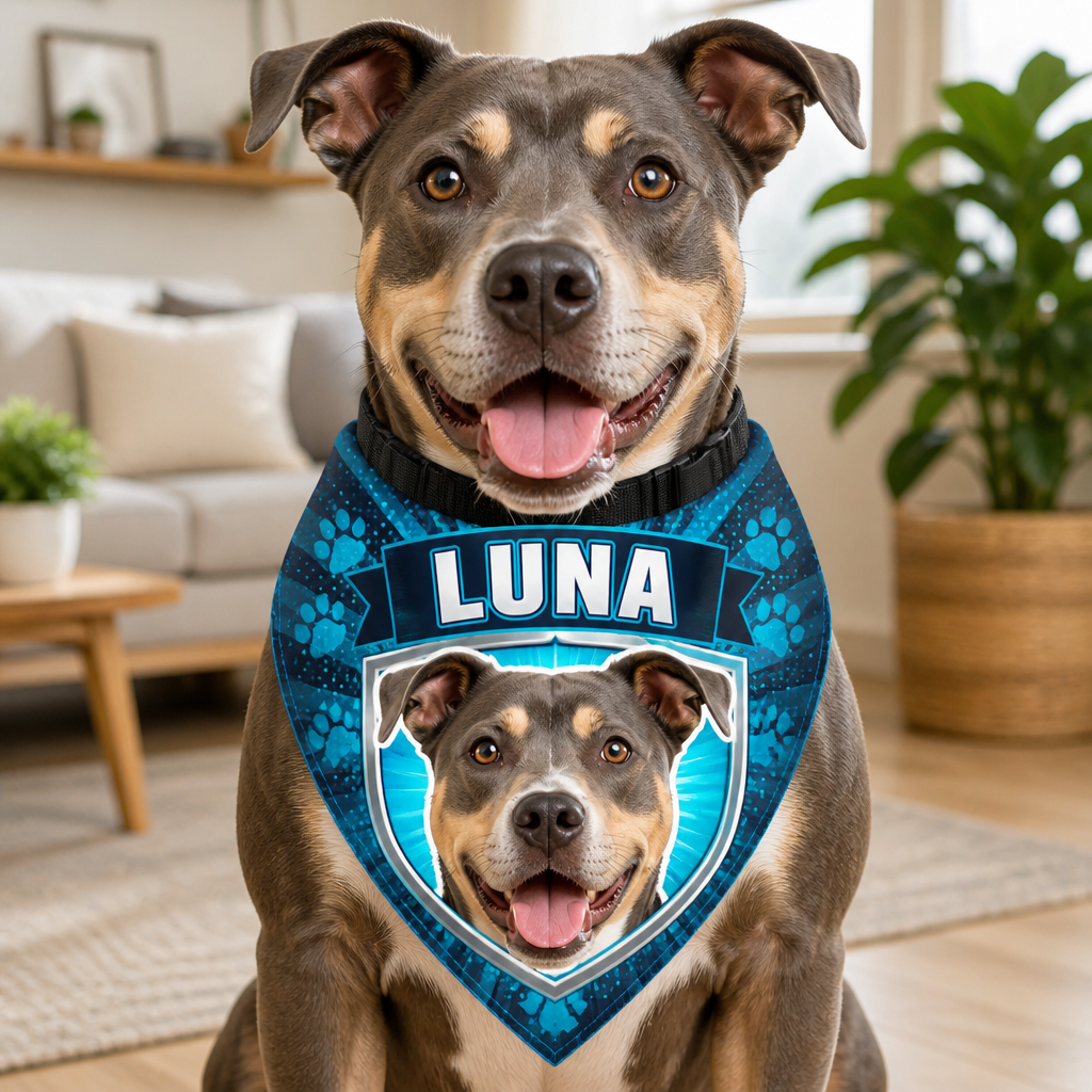 Custom Pet Photo Bandana with Name – Electric Burst - Personalized Pet Bandana Collar With Adjustable Buckle a4b55a53-becc-471f-b88c-2b7bc9399032.png