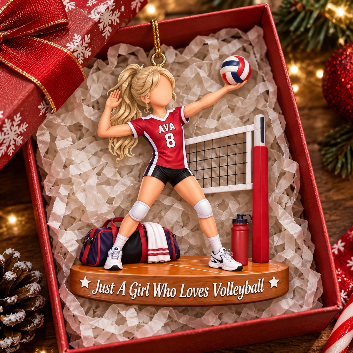Personalized Volleyball Player Christmas Ornament-Custom Name Gift ...
