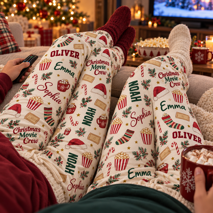 Personalized Christmas Movie Crew Pajama Pants – Custom Family Names, Matching Holiday Lounge Pants, Christmas Movie Night Gift a4c2f95a-8666-463d-885d-9406c6fcc174-Cozy-Christmas-Movie-Night-Pajama-Pants-3.png