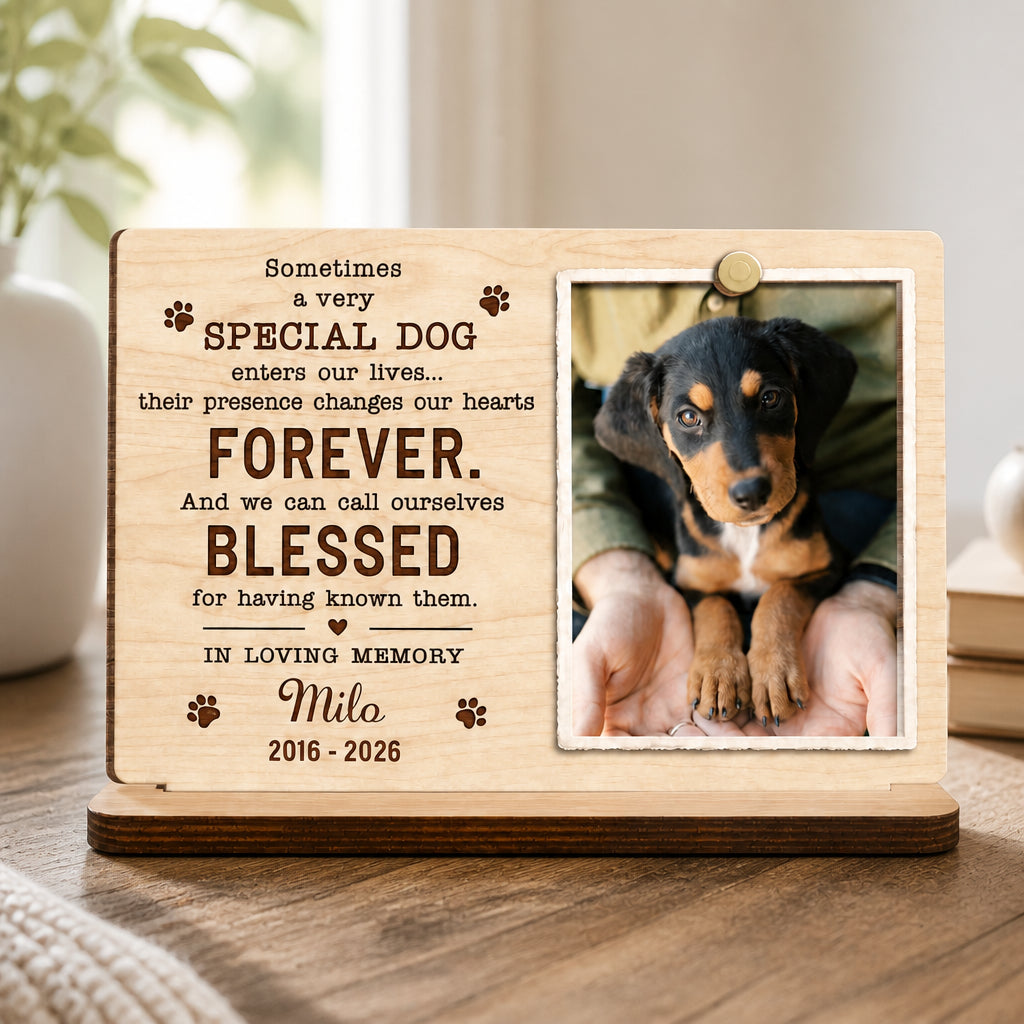 Personalized Dog Memorial Photo Table Sign – "Sometimes a very special dog..." - Personalized Wooden Photo Table Sign a4ca2f01-aadb-43a9-ae79-704f9ca1d08e.jpg
