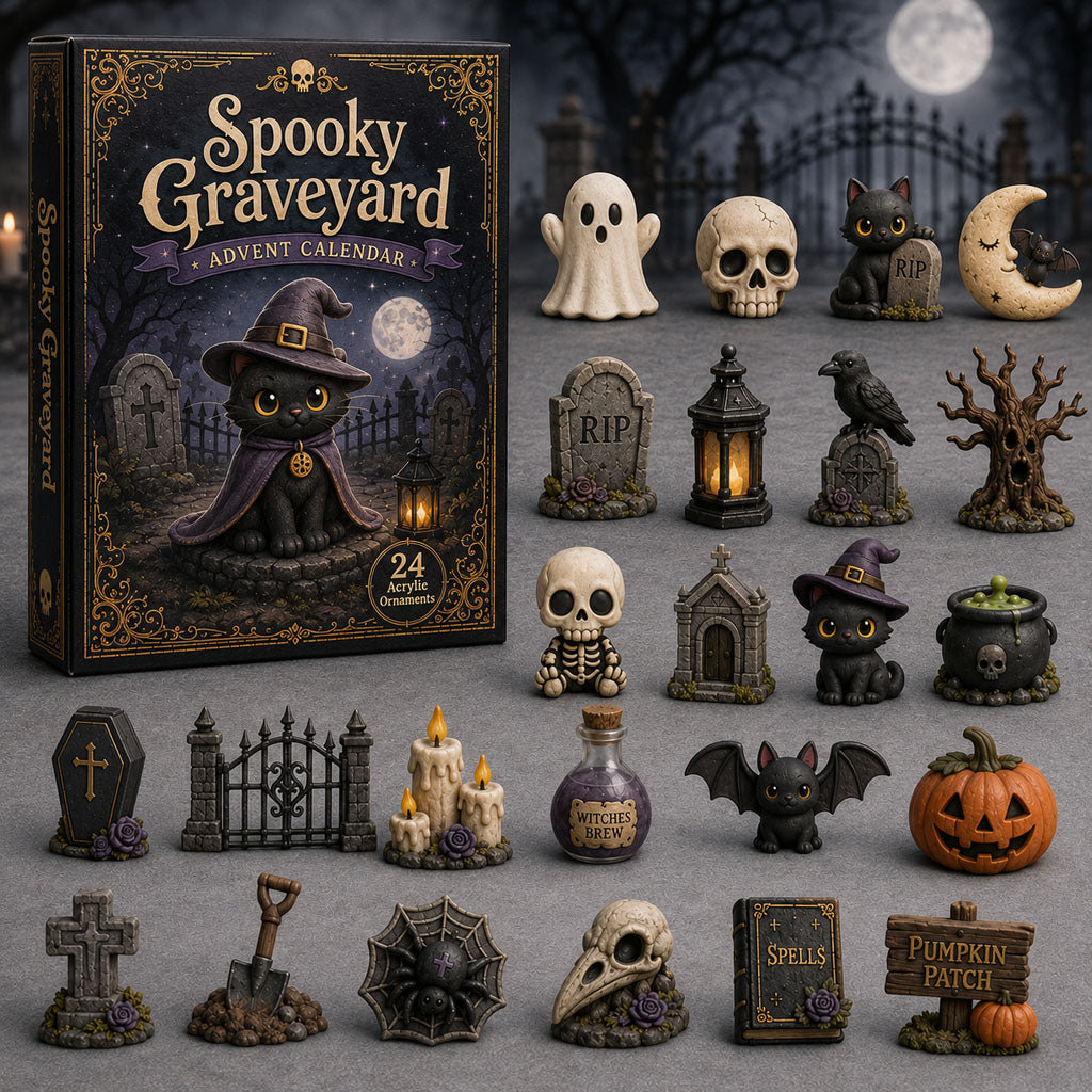 Spooky Graveyard Advent Calendar 2026 - 24-Day Festive Countdown, Acrylic Charms Blind Box - Gift For Halloween Lovers AC0HA013 a4cc24be-2055-434f-8d0c-e8f01e89d71c-graveyard.jpg