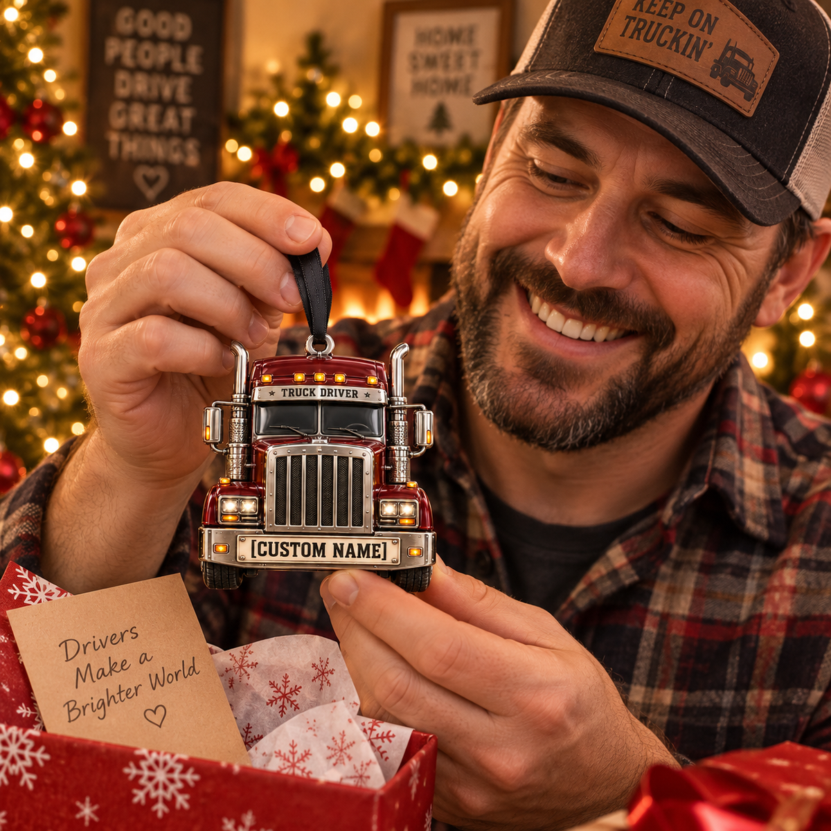 Personalized Truck Driver Christmas Gift - Custom Name Burgundy Big Rig Ornament a4d07edb-242d-4597-a601-7965f185d161-Image-Sep-23-2026-10_25_14-AM-4-.png