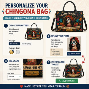 Always Chingona Sugar Skull Shoulder Bag – Personalized Name - Personalized Leather Shoulder Bag a4db91ae-33a4-4458-ab31-08df546cdda3.jpg