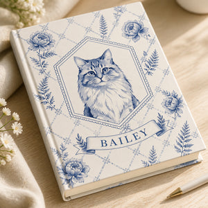 Chinoiserie Blue Custom Pet Portrait Hardcover Notebook - Personalized Hardcover Notebook a4de7005-8430-4094-a697-ec425f7f1375.jpg