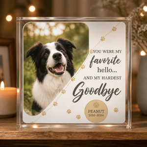 Pet Memorial Acrylic Plaque – Favorite Hello, Hardest Goodbye - Personalized Acrylic Plaque a4f02c53-d214-46df-b942-3444d60a1a5b.png