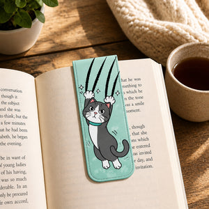 Clawing Cat Magnetic Bookmark – Cute Cat Lover Gift - Magnetic Leather Bookmark a5003142-ac66-4561-be16-996e3198ac72.jpg