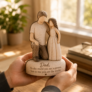 Personalized I Will Always Be Your Little Girl Father & Daughter Dancing Wooden Block, Custom Girl Father Gifts, Customized Sign Decorations for Dad, Fathers Day Birth Day Gift For Dad From Daughter