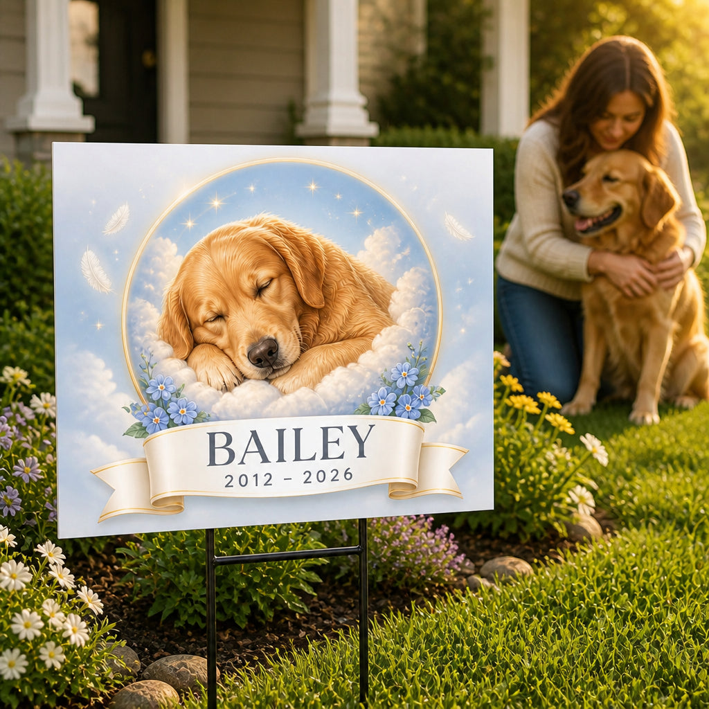 Custom Pet Memorial Yard Sign – Photo Portrait, Name & Years - Personalized Yard Sign a53815fb-b6a9-4b03-90dd-7a7a4f2f17ee.jpg